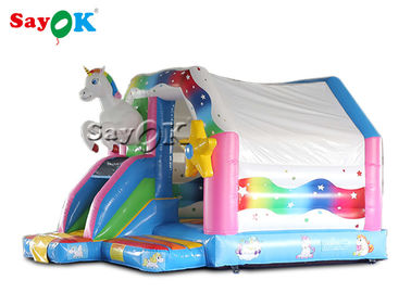 4.9x3.9x3.3 Pink Unicorn Bounce Nhà nhảy cho trẻ em
