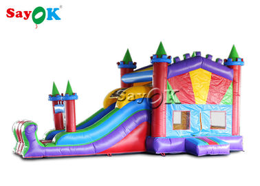 In kỹ thuật số PVC Chống nước bơm hơi lâu đài Bouncy với Slide