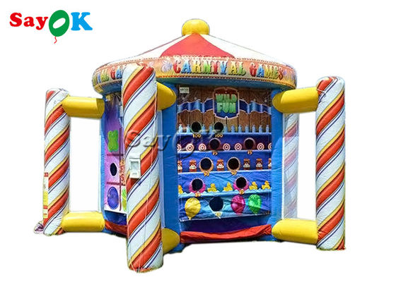 Khóa học vượt chướng ngại vật bơm hơi Thể thao cuối cùng 5 In1 Carnival Bơm hơi giữa chừng trò chơi ném phi tiêu