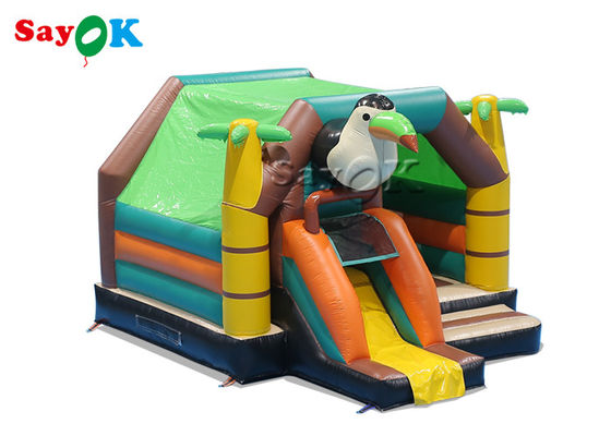 Tucan đầy màu sắc Jumping Bouncy Castle Bed Chủ đề Động vật Chim gõ kiến ​​Bounce House Slide Combo