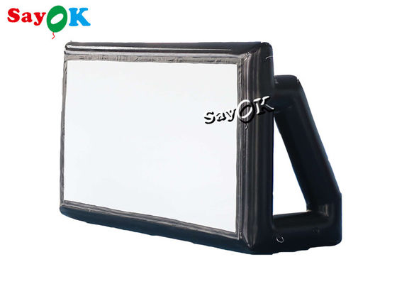 Màn chiếu phim ở sân sau Màn hình chiếu phía trước kín gió Màn hình phim bơm hơi có bơm 3x1,75mH