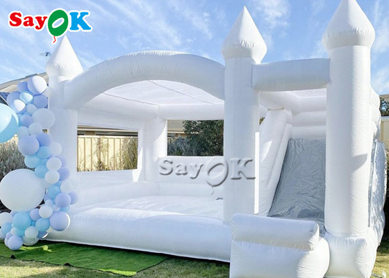 Người lớn 5m 16,5ft Đám cưới thương mại Bounce Castle có cầu trượt