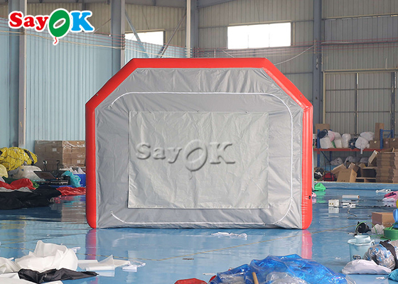 Lều bơm ngoài trời Xám kín không khí Lều bơm không khí Blow Up Spray Booth Sơn xe