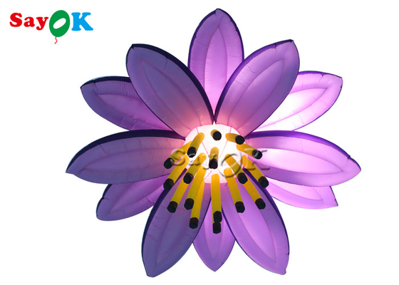 Trang trí ánh sáng bơm hơi 10ft tùy chỉnh Led hoa lily cho đám cưới Giáng sinh
