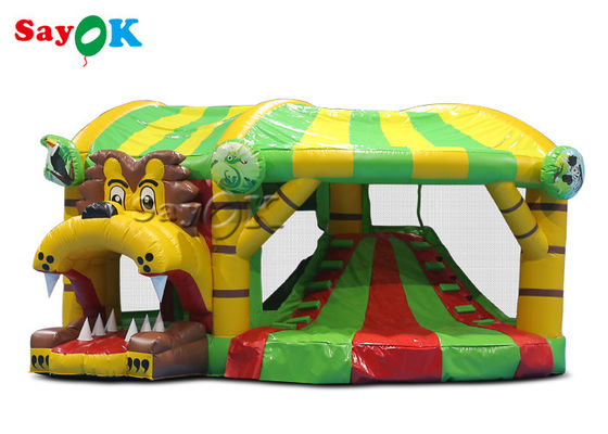 Chủ đề Lion Tarpaulin Trượt Bounce Slide cho Công cộng ở sân sau