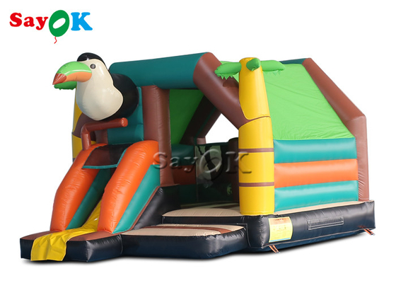 Đầy màu sắc Jumping Bouncy Castle Chủ đề Động vật Chim gõ kiến ​​Bounce House Slide Combo