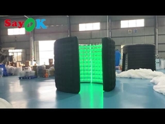Nhà máy gian hàng ảnh bơm hơi tường cong màu đen tường dẫn gian hàng ảnh