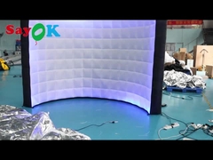 Hot bán Portable curved Inflatable Photo Booth nền tường cho triển lãm