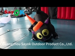 Mô hình động vật hoạt hình Halloween bơm bơm mèo đen trang trí sân Halloween