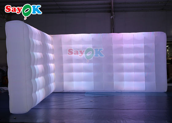 Oxord Cloth Inflatable Photo Booth Backdrop Led Wall Lighting Màu sắc Led Wall Inflatable