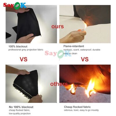 Lều vòm bơm hơi rạp chiếu phim ngoài trời di động thương mại 3d, Lều vòm thiên văn bơm hơi, Lều thiên hà