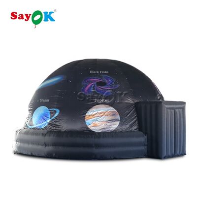 Sayok 5m 16ft tùy chỉnh in đầy đủ thép cầu trời mái vòm lều cho trẻ em giáo dục với máy thổi khí