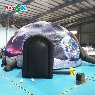 Sayok Bầu cầu tháp Planetarium Dome với cửa xe lăn Mobile Projection Tent cho trường học ngoài trời