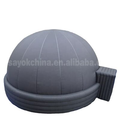 10m Giant Black Inflatable Full Dome Planetarium Projection Tent đi kèm với máy thổi không khí