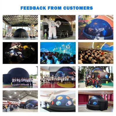 10m Giant Black Inflatable Full Dome Planetarium Projection Tent đi kèm với máy thổi không khí