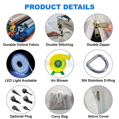 Sayok Customized Oxford Fabric 10 X 10 Meter Trại Led Lửa cho sự kiện bên ngoài