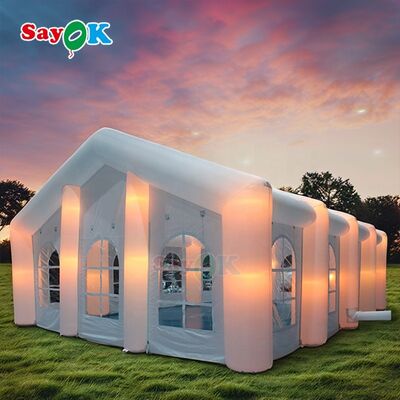 Sayok tùy chỉnh hiện đại Big Outdoor Events Wedding Party Tents Lều LED lớn có thể thổi cho 100 người