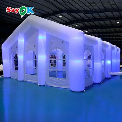 Sayok tùy chỉnh hiện đại Big Outdoor Events Wedding Party Tents Lều LED lớn có thể thổi cho 100 người