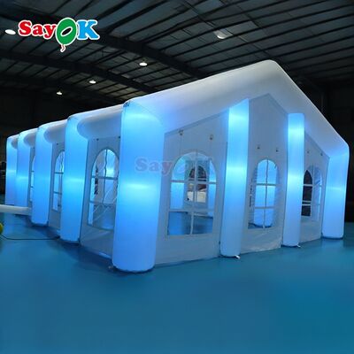 Sayok tùy chỉnh hiện đại Big Outdoor Events Wedding Party Tents Lều LED lớn có thể thổi cho 100 người