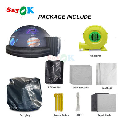 SAYOK 100% Blackout Fire-Retardant Inflatable Planetarium Dome với dịch vụ thiết kế 3D miễn phí cho các trường học và bảo tàng