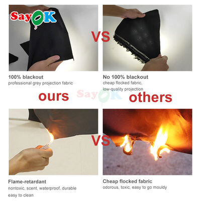 Sayok 6m Diameter Inflatable Planetarium Dome với 100% Blackout và Fire-Retardant Features cho chiếu di động