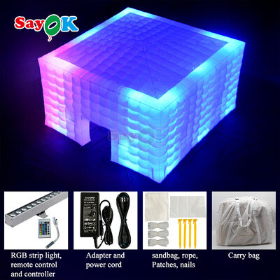 8m x 8m Cốp Lều khí bơm với đèn LED và vải Oxford bền cho các sự kiện ngoài trời