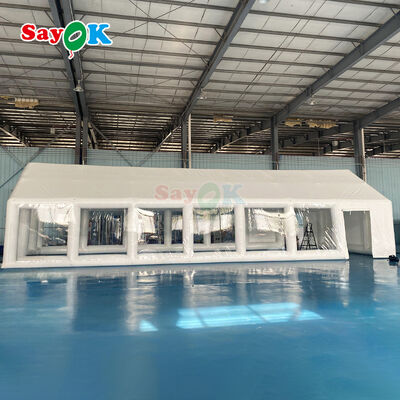 Lều khí bơm PVC kín không khí tùy chỉnh cho các bữa tiệc hồ bơi và các sự kiện ngoài trời với vật liệu chống cháy