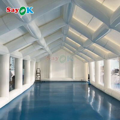 Lều khí bơm PVC kín không khí tùy chỉnh cho các bữa tiệc hồ bơi và các sự kiện ngoài trời với vật liệu chống cháy