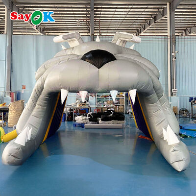 Lều đường hầm bơm hơi hình Bulldog tùy chỉnh logo chống cháy và chống tia UV cho thể thao bóng đá ngoài trời