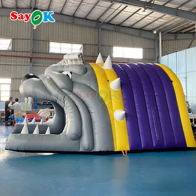 Lều đường hầm bơm hơi hình Bulldog tùy chỉnh logo chống cháy và chống tia UV cho thể thao bóng đá ngoài trời