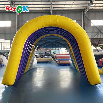 Lều đường hầm bơm hơi hình Bulldog tùy chỉnh logo chống cháy và chống tia UV cho thể thao bóng đá ngoài trời