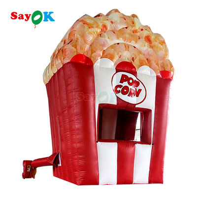 Gian hàng Popcorn bơm hơi di động tùy chỉnh lều hơi có bạt PVC dày 0.4mm bền bỉ và chống tia UV cho sự kiện ngoài trời