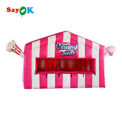 Gian hàng Popcorn bơm hơi di động tùy chỉnh lều hơi có bạt PVC dày 0.4mm bền bỉ và chống tia UV cho sự kiện ngoài trời