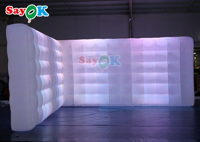 Oxord Cloth Inflatable Photo Booth Backdrop Led Wall Lighting Màu sắc Led Wall Inflatable