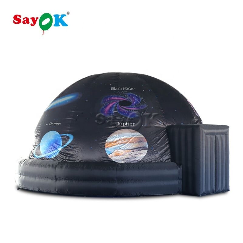 Sayok 5m 16ft tùy chỉnh in đầy đủ thép cầu trời mái vòm lều cho trẻ em giáo dục với máy thổi khí