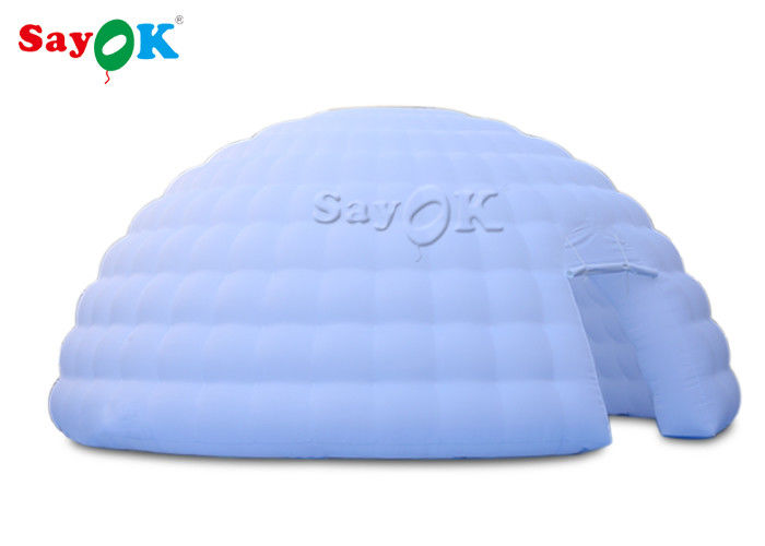 Lều không khí Cắm trại hai khâu 8m Lều không khí bơm trắng / Lều mái vòm Igloo