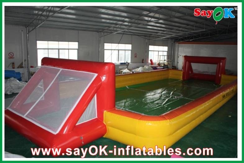 Ngoài trời tùy chỉnh 12 x 2 x 6m inflatable sân bóng đá / sân bóng đá với máy bơm không khí