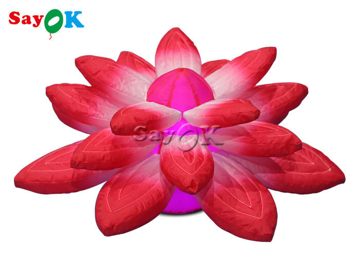 Trang trí sân khấu tiền sảnh 3,28ft với đèn bơm hơi màu đỏ treo hoa sen